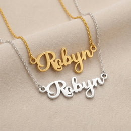 Robyn Name Necklace | 18ct Gold, Silver & Vermeil | Ready to Ship