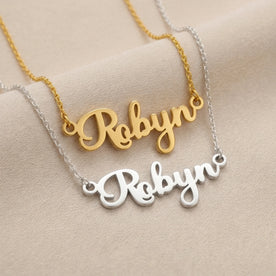 Robyn Name Necklace | 18ct Gold, Silver & Vermeil | Ready to Ship
