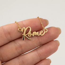 Rome Name Necklace | 18ct Gold, Silver & Vermeil | Ready to Ship