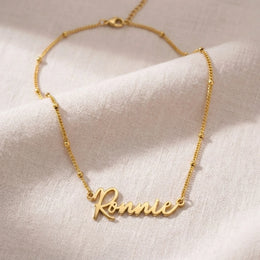 Ronnie Name Necklace | 18ct Gold, Silver & Vermeil | Ready to Ship