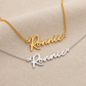 Ronnie Name Necklace | 18ct Gold, Silver & Vermeil | Ready to Ship