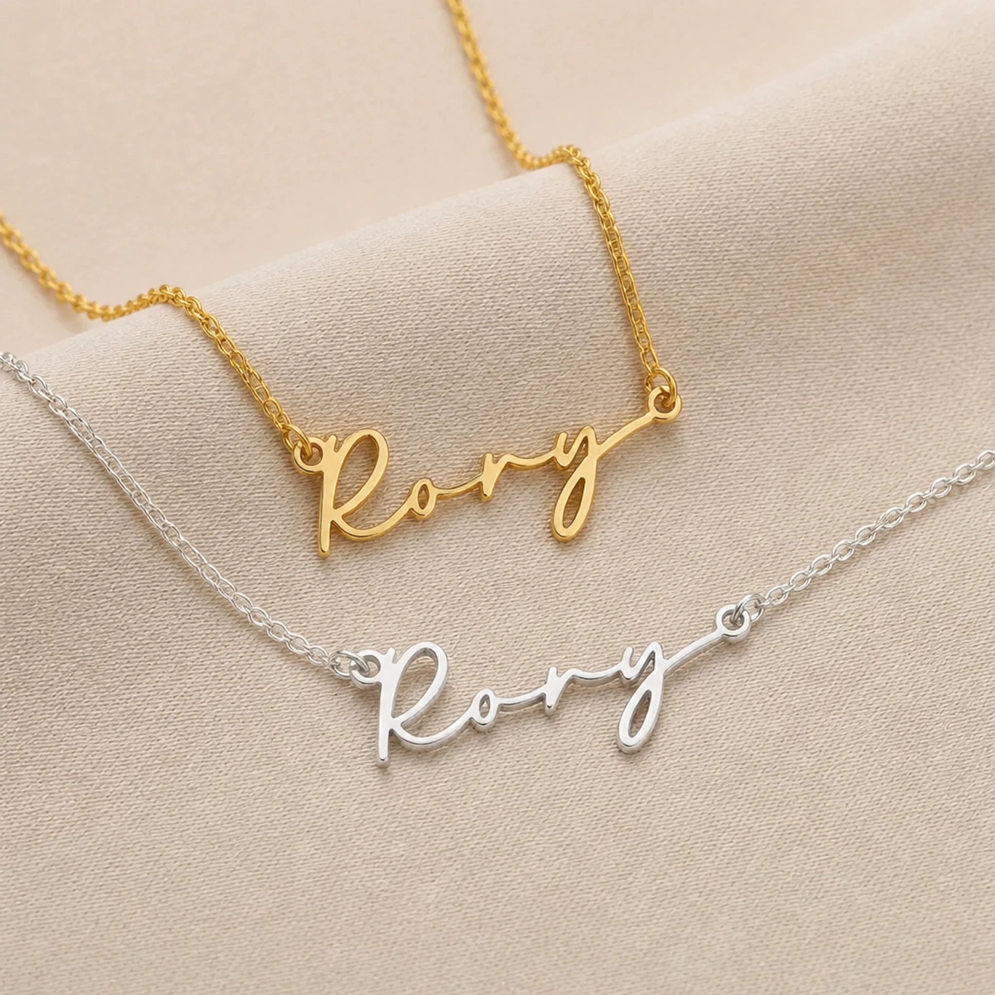 Rory Name Necklace | 18ct Gold, Silver & Vermeil | Ready to Ship