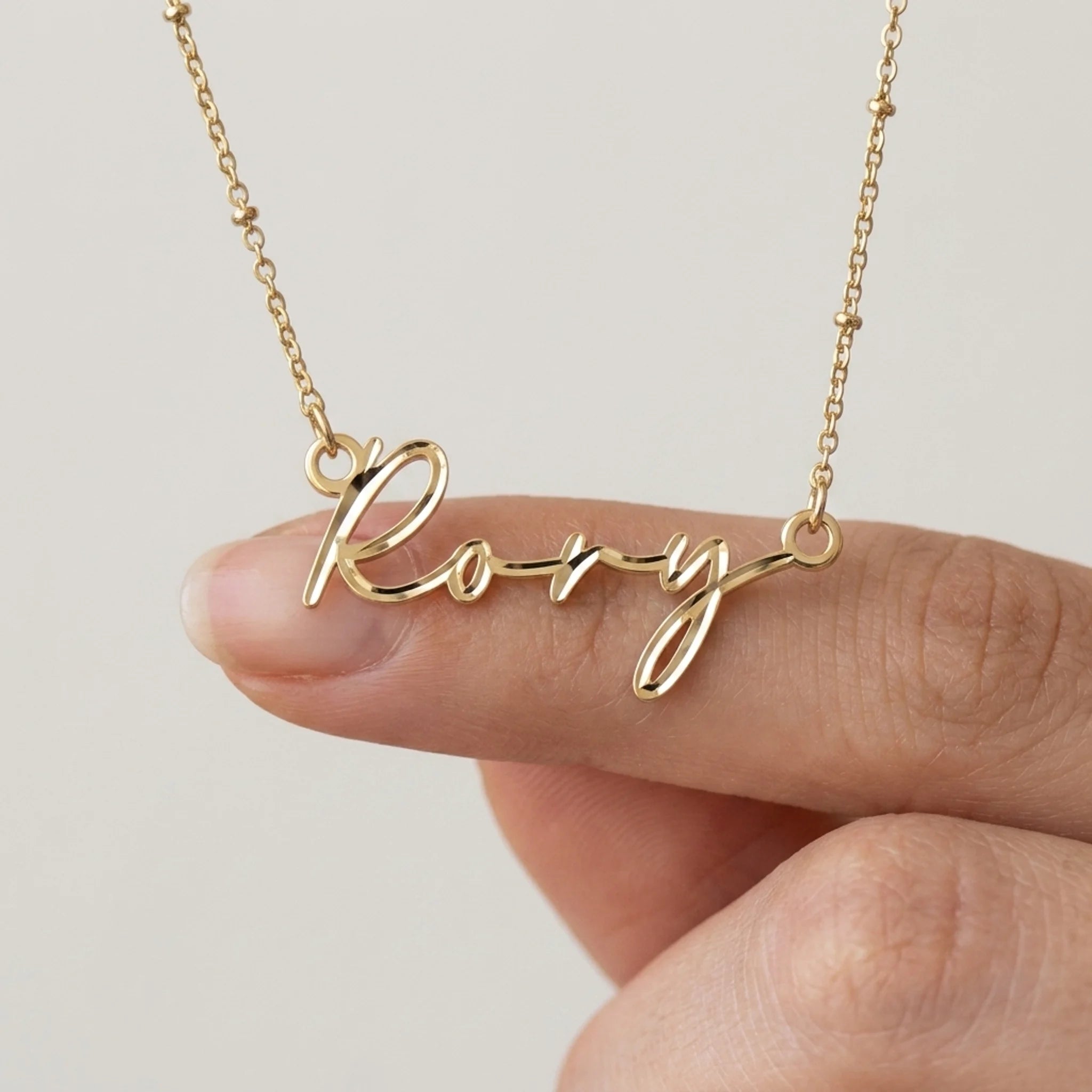 Rory Name Necklace | 18ct Gold, Silver & Vermeil | Ready to Ship