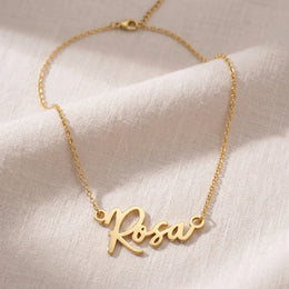Rosa Name Necklace | 18ct Gold, Silver & Vermeil | Ready to Ship