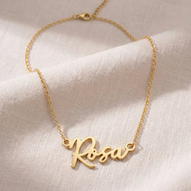 Rosa Name Necklace | 18ct Gold, Silver & Vermeil | Ready to Ship