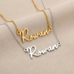 Rowan Name Necklace | 18ct Gold, Silver & Vermeil | Ready to Ship