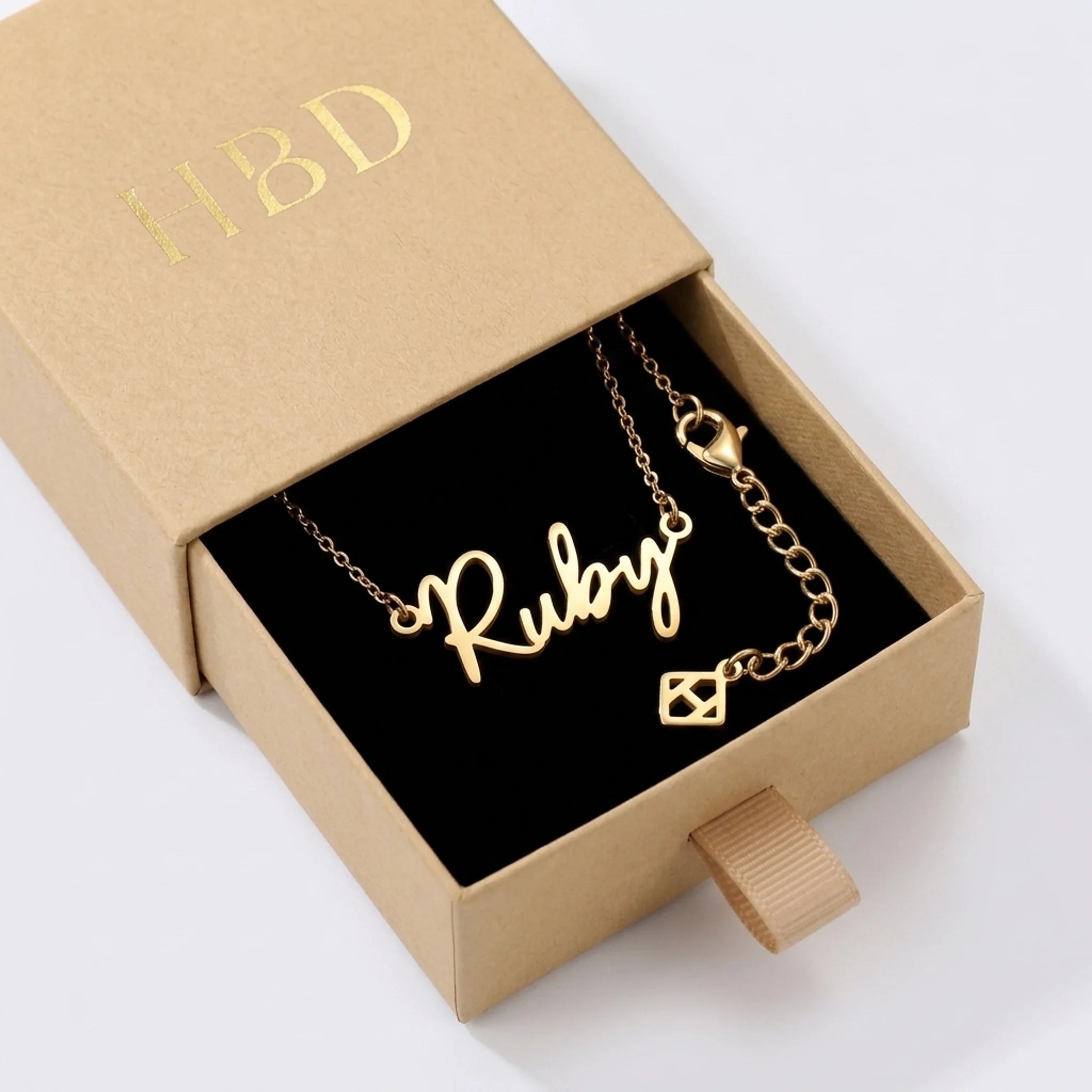Ruby Name Necklace | 18ct Gold, Silver & Vermeil | Ready to Ship