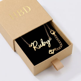 Ruby Name Necklace | 18ct Gold, Silver & Vermeil | Ready to Ship