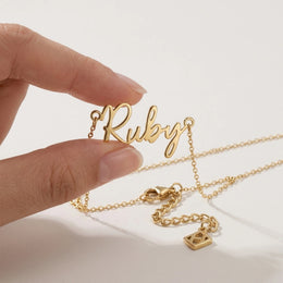 Ruby Name Necklace | 18ct Gold, Silver & Vermeil | Ready to Ship