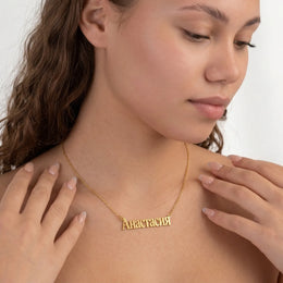 Russian Name Necklace - Personalised Cyrillic Script | Именное ожерелье