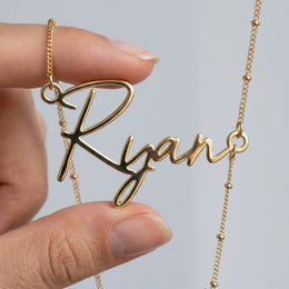 Ryan Name Necklace | 18ct Gold, Silver & Vermeil | Ready to Ship