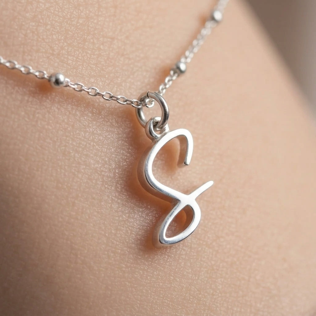 S Bracelet | Initial & Letter S Charm, Gold & Silver