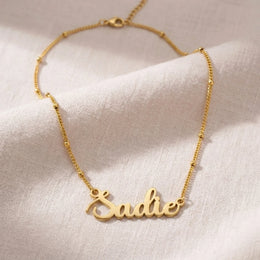 Sadie Name Necklace | 18ct Gold, Silver & Vermeil | Ready to Ship
