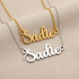 Sadie Name Necklace | 18ct Gold, Silver & Vermeil | Ready to Ship
