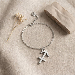 Sagittarius Zodiac Bracelet | Star Sign Charm, Gold & Silver