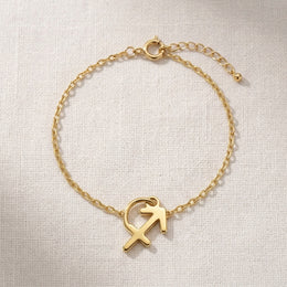 Sagittarius Zodiac Bracelet | Star Sign Charm, Gold & Silver