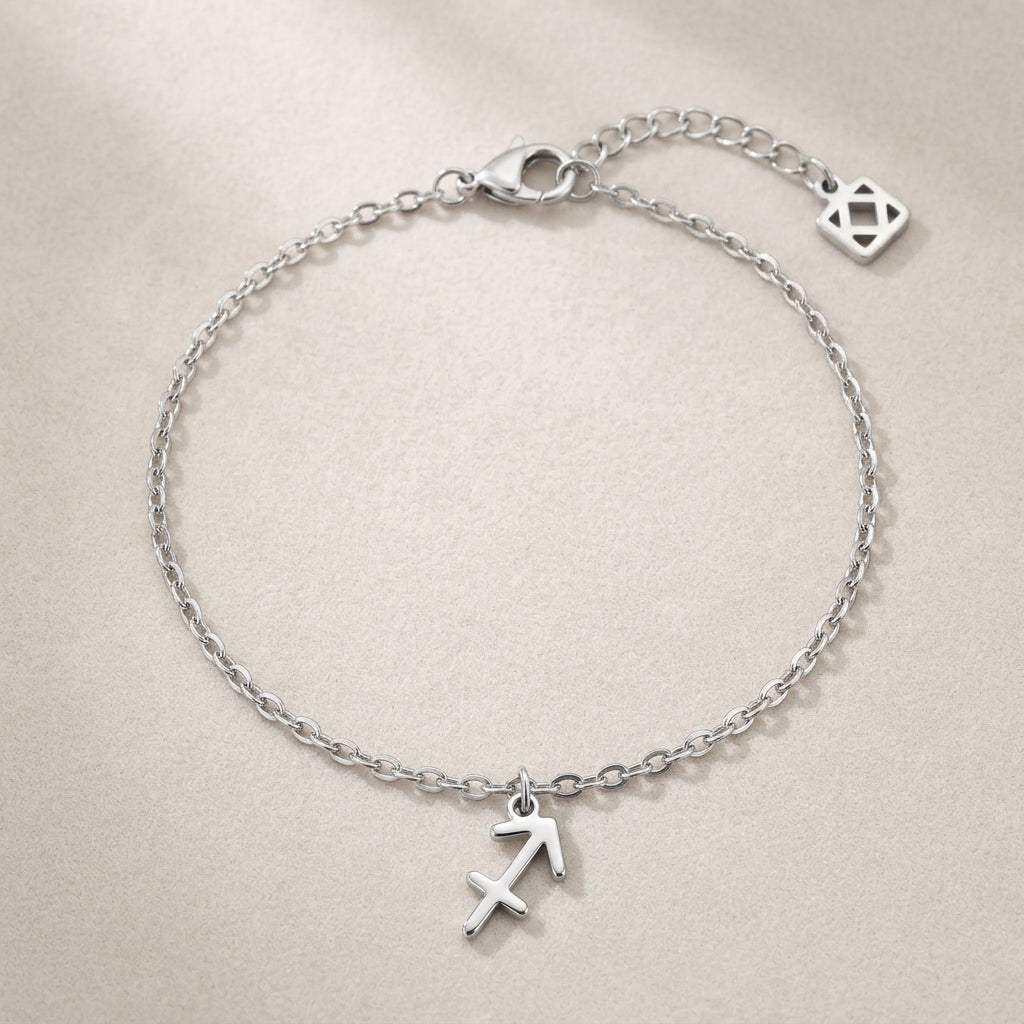 Sagittarius Zodiac Bracelet | Star Sign Charm, Gold & Silver