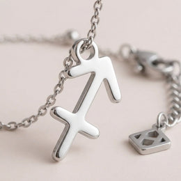 Sagittarius Zodiac Bracelet | Star Sign Charm, Gold & Silver