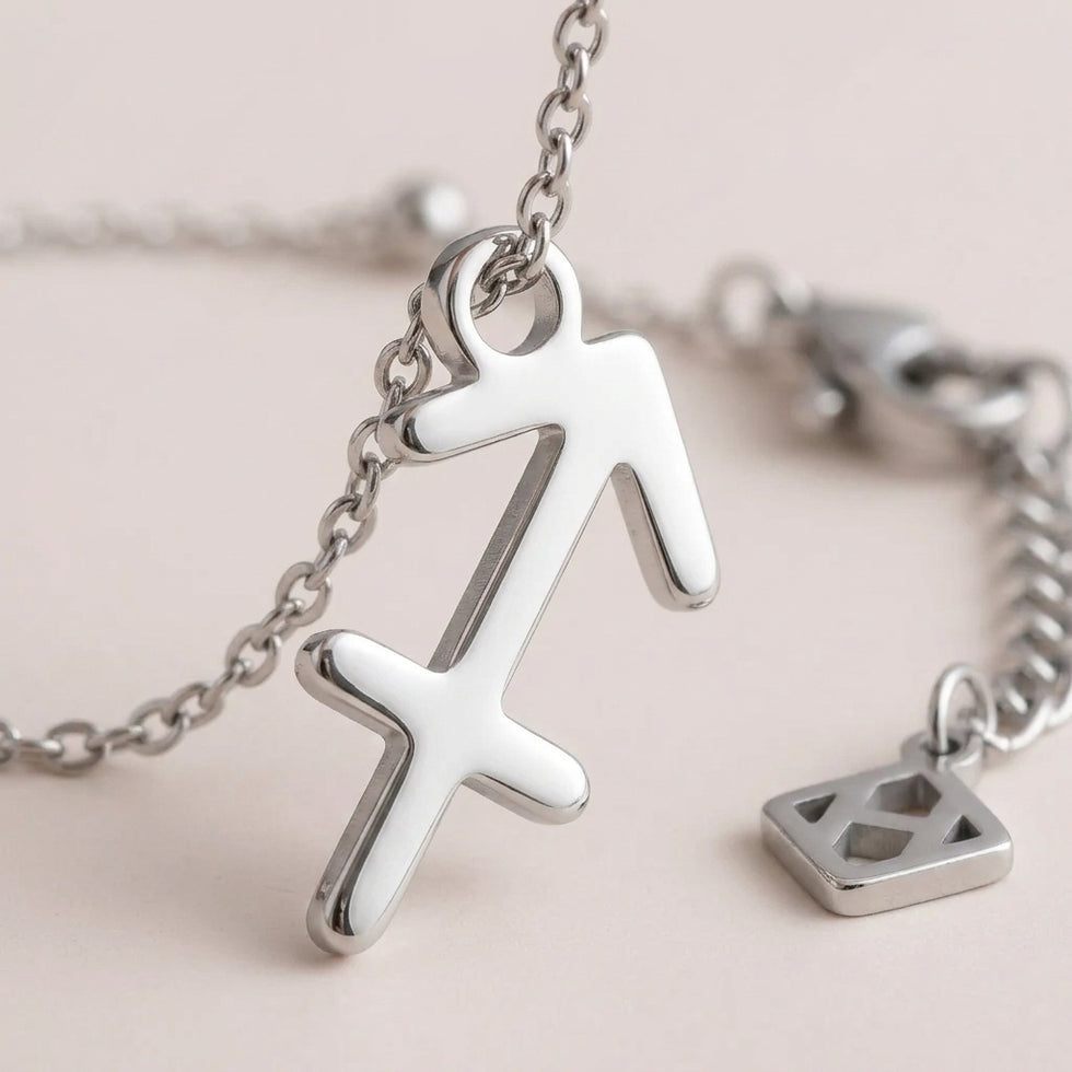 Bracelet Sagittaire | Breloque signe astrologique, or et argent