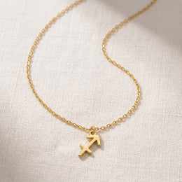 Sagittarius Zodiac Necklace | Star Sign Pendant, Gold & Silver