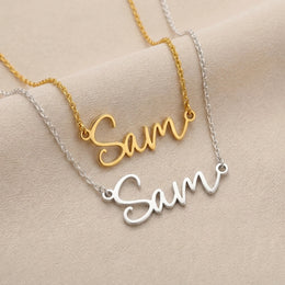 Sam Name Necklace | 18ct Gold, Silver & Vermeil | Ready to Ship