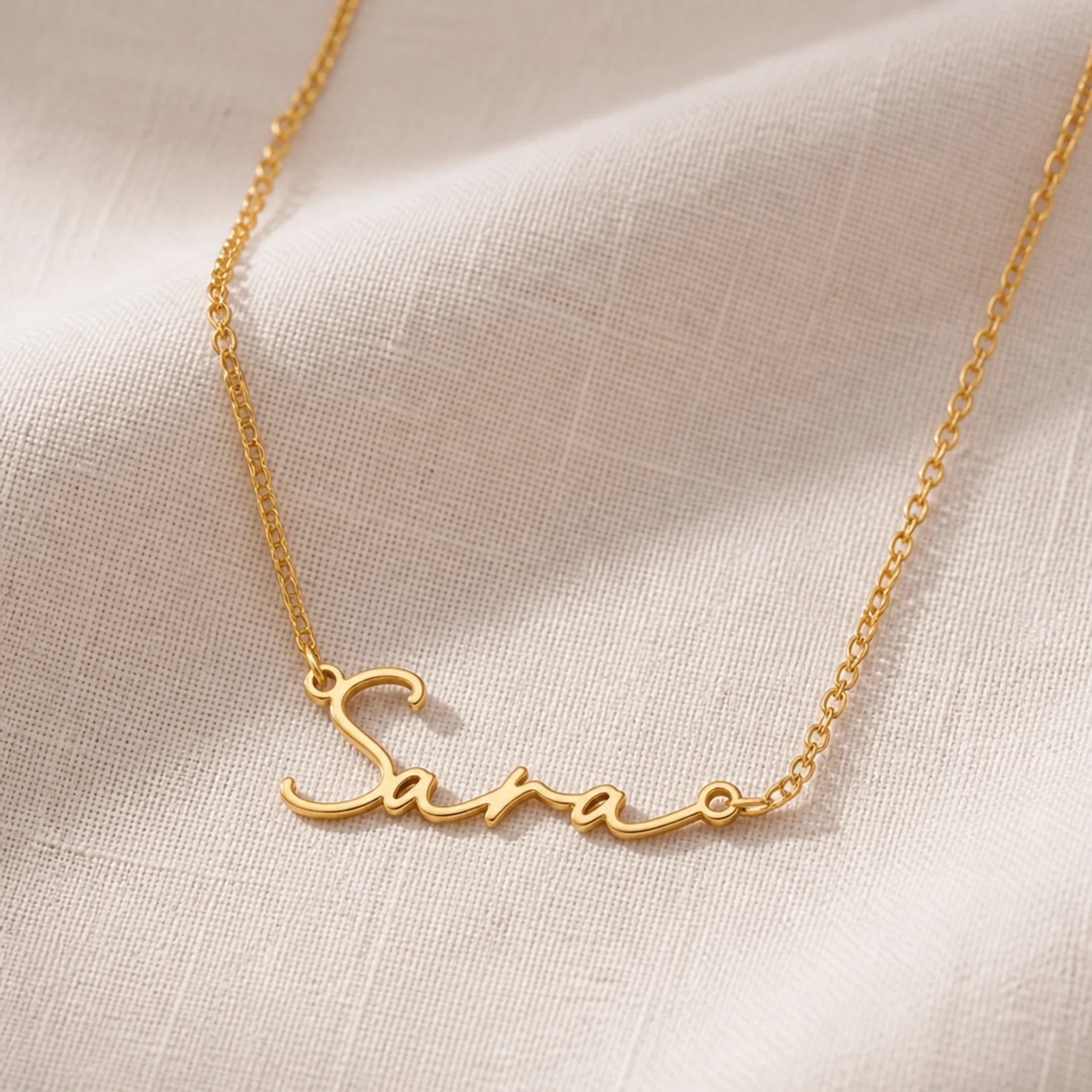 Sara Name Necklace | 18ct Gold, Silver & Vermeil | Ready to Ship