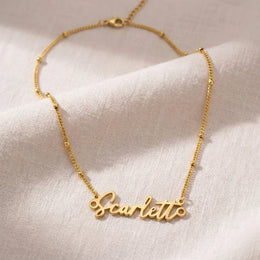 Scarlett Name Necklace | 18ct Gold, Silver & Vermeil | Ready to Ship