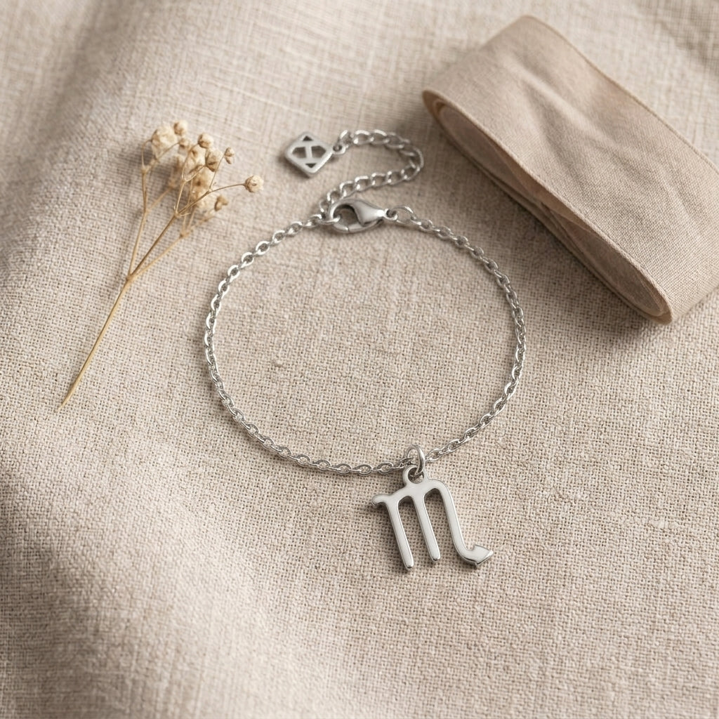 Scorpio Zodiac Bracelet | Star Sign Charm, Gold & Silver