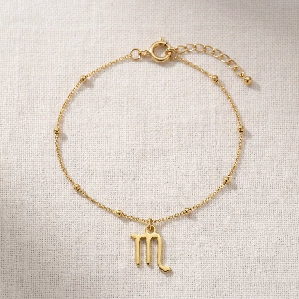 Scorpio Zodiac Bracelet | Star Sign Charm, Gold & Silver