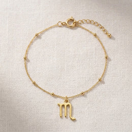 Scorpio Zodiac Bracelet | Star Sign Charm, Gold & Silver