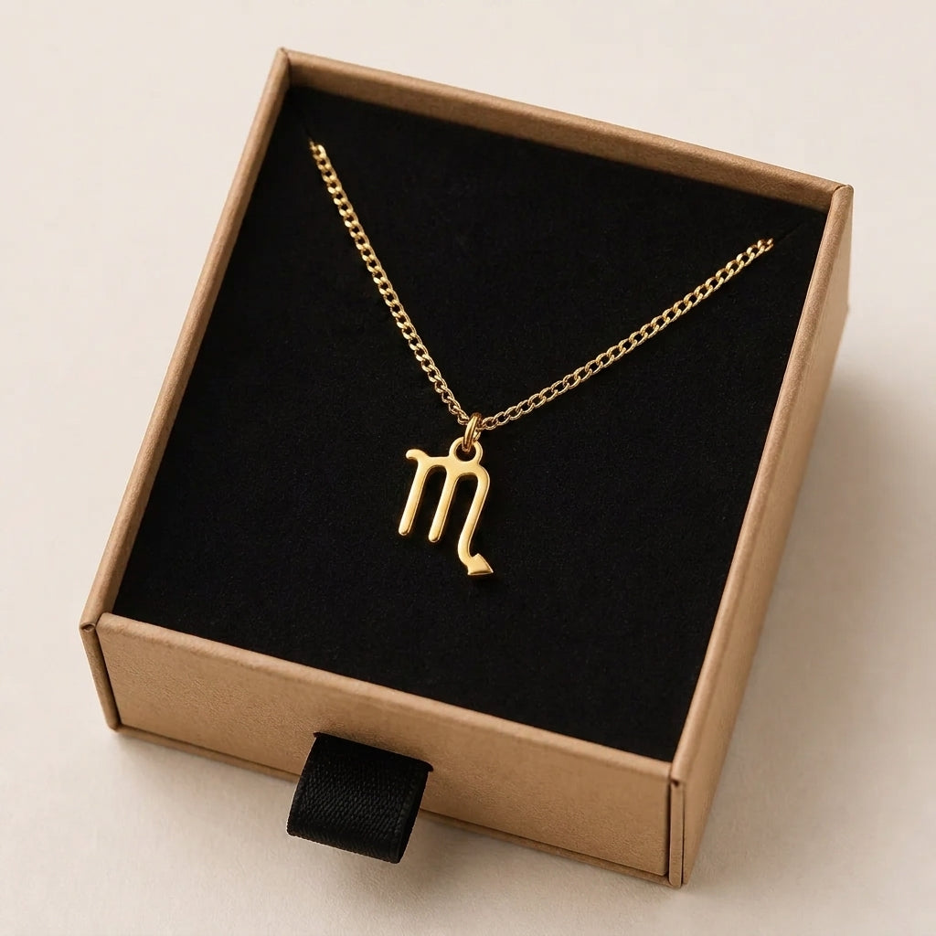 Scorpio Zodiac Necklace | Star Sign Pendant, Gold & Silver