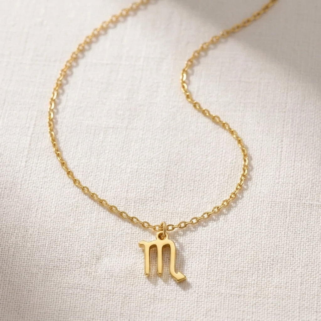 Scorpio Zodiac Necklace | Star Sign Pendant, Gold & Silver