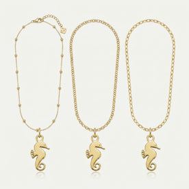 Seahorse Charm Necklace & Bracelet