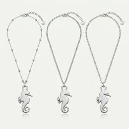 Seahorse Charm Necklace & Bracelet