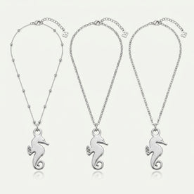 Seahorse Charm Necklace & Bracelet