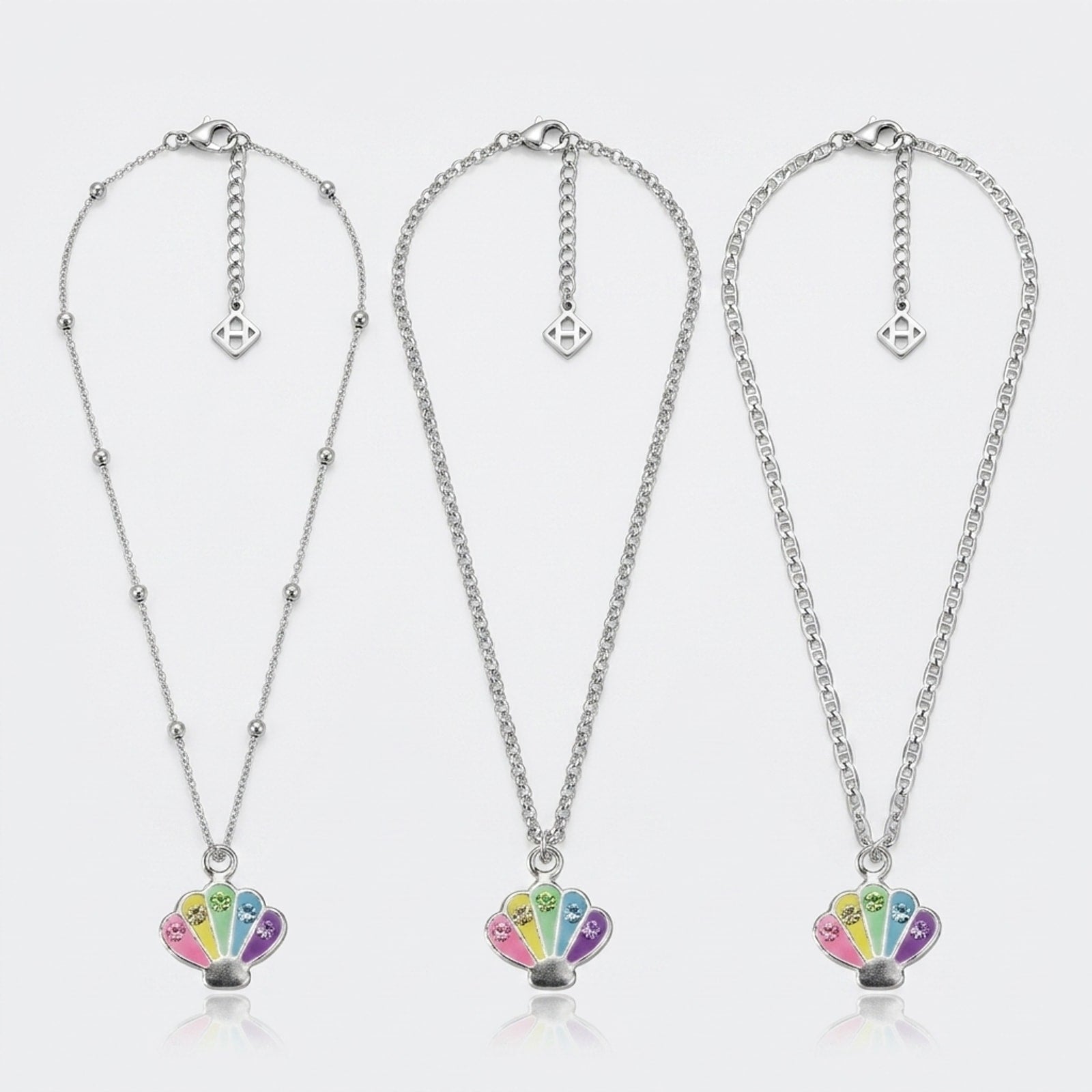 Seashell Charm Necklace & Bracelet