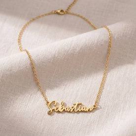 Sebastian Name Necklace | 18ct Gold, Silver & Vermeil | Ready to Ship