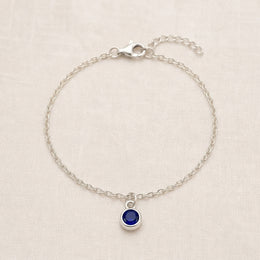 September Birthstone Bracelet | Sapphire, Gold & Silver
