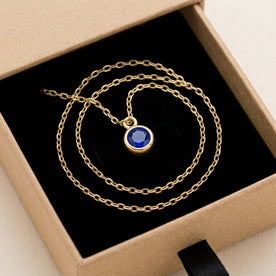 September Birthstone Necklace | Sapphire, Gold & Silver