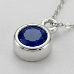 September Birthstone Necklace | Sapphire, Gold & Silver