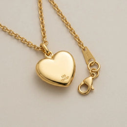 Ribbed Heart Necklace