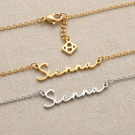Sienna Name Necklace | 18ct Gold, Silver & Vermeil | Ready to Ship