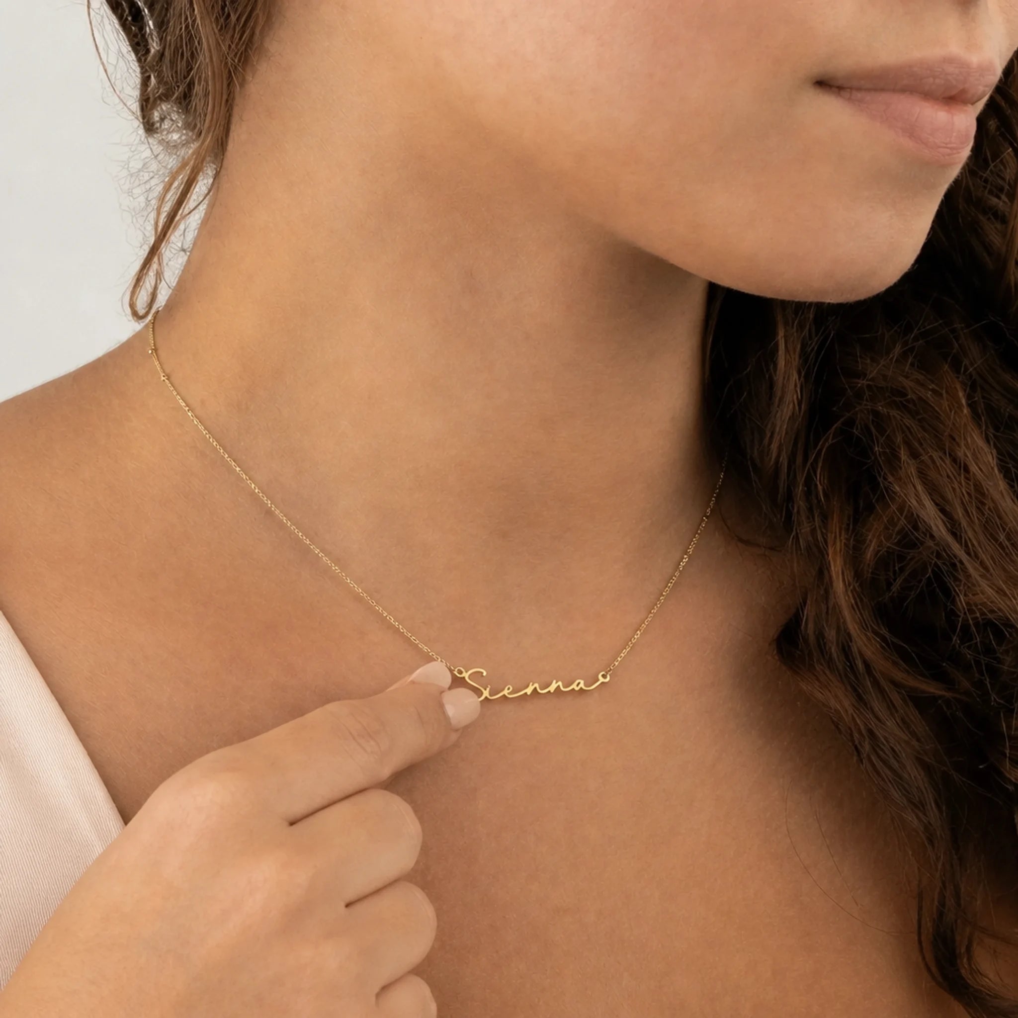 Sienna Name Necklace | 18ct Gold, Silver & Vermeil | Ready to Ship