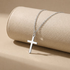 Vertical Cross Necklace in Gold, Silver & Vermeil | HBD