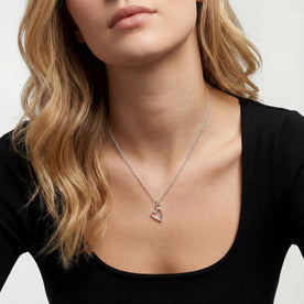 Signature Heart Necklace in Gold or Silver – Dainty Open-Heart Pendant, 15"–20"