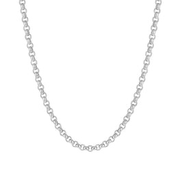 Belcher Chain Necklace in 18ct Gold or Sterling Silver – 14" to 20" Lengths