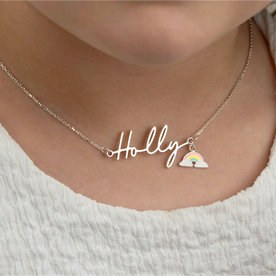 Kids Gift Box – Personalised Name Necklace, Teddy & Cookie Set