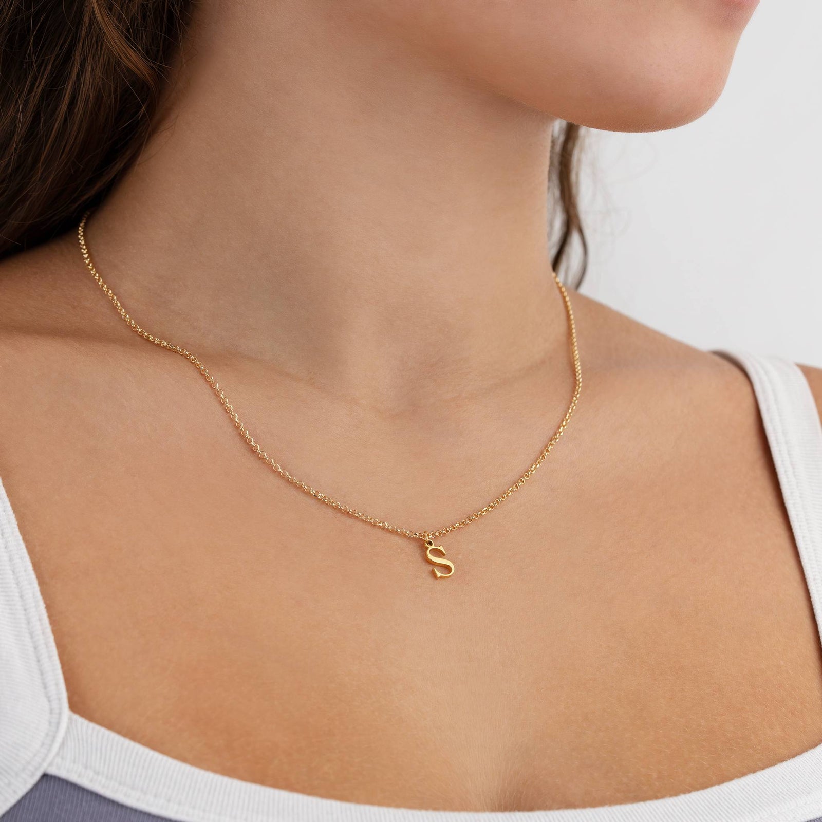 Single Initial Necklace