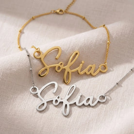Sofia Name Necklace | 18ct Gold, Silver & Vermeil | Ready to Ship