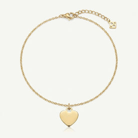 Solid Heart Charm Necklace & Bracelet